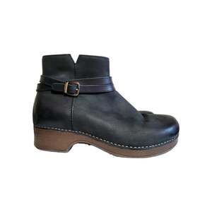 Dansko Brook Ankle Bootie Black Nubuck Size 38 US 7.5
